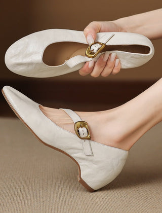 Round-Toe Mary Jane Flat