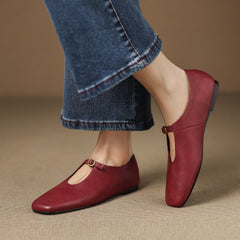 High-Vamp Mary Jane Flat