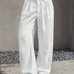 Laura | Elegant Striped High-Waist Pants