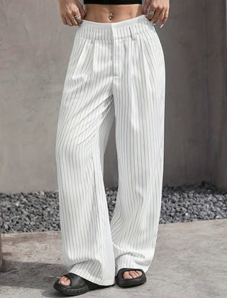 Laura | Elegant Striped High-Waist Pants