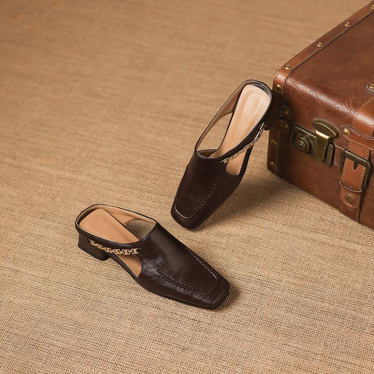 Genuine Leather Mules