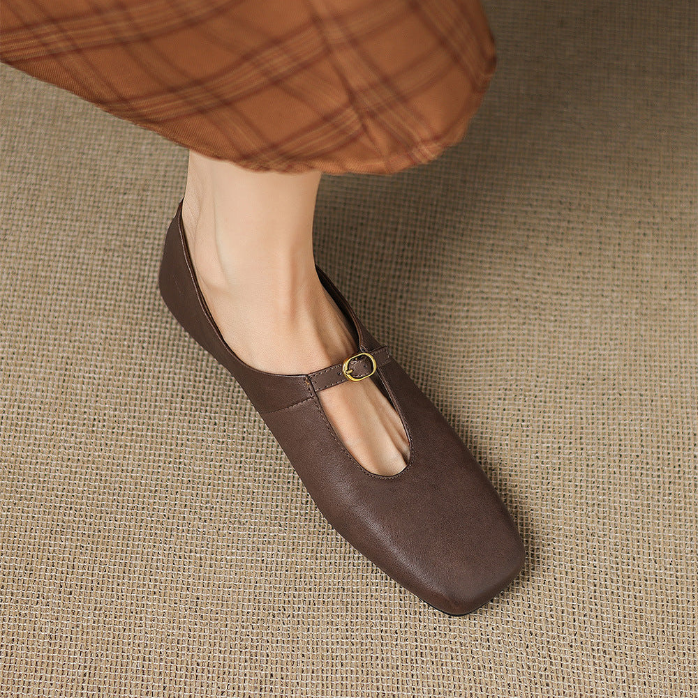High-Vamp Mary Jane Flat