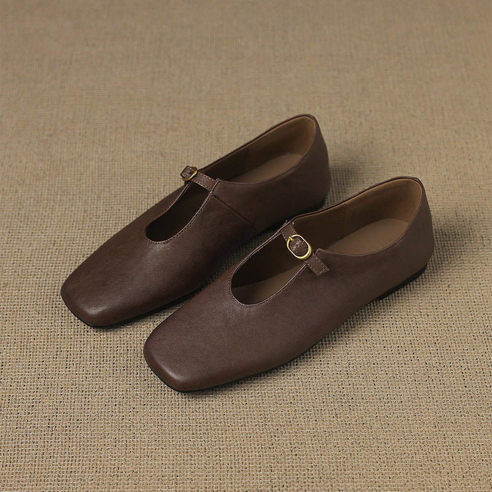 High-Vamp Mary Jane Flat