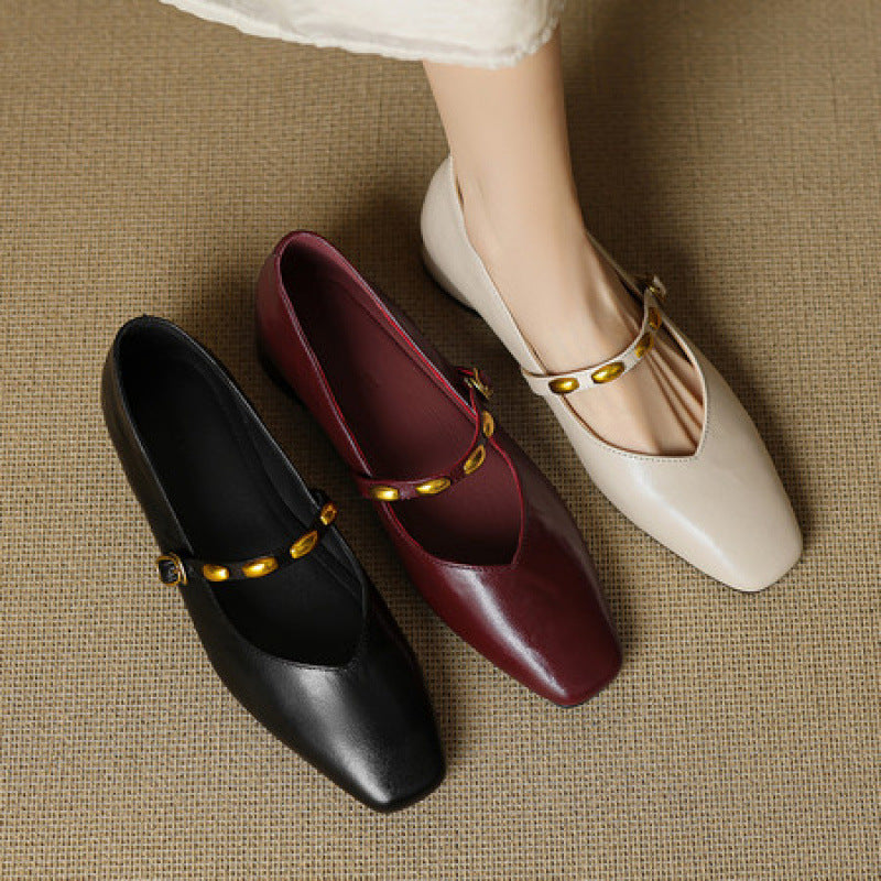 Genuine Leather Flats