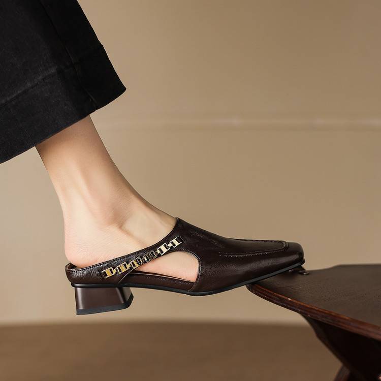 Genuine Leather Mules