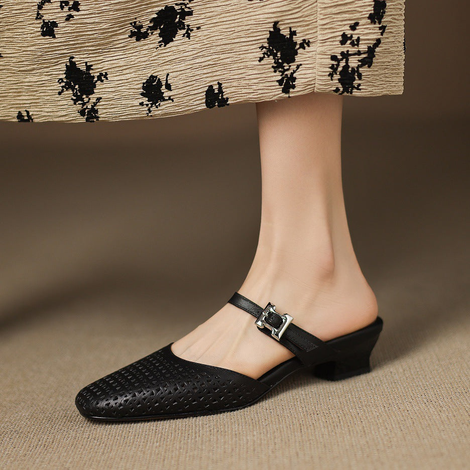 Genuine Leather Mules