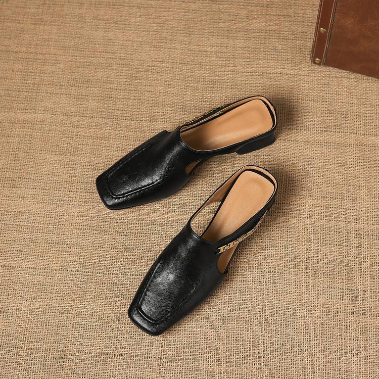 Genuine Leather Mules