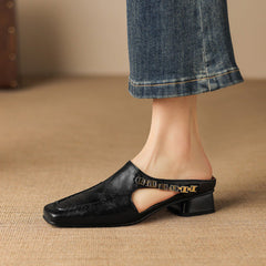 Genuine Leather Mules