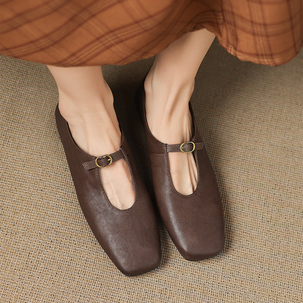 High-Vamp Mary Jane Flat