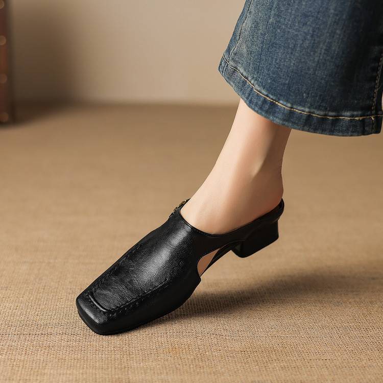 Genuine Leather Mules