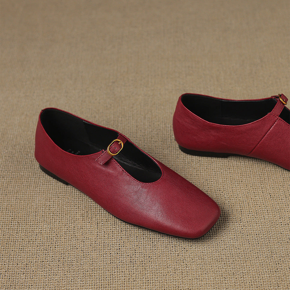 High-Vamp Mary Jane Flat