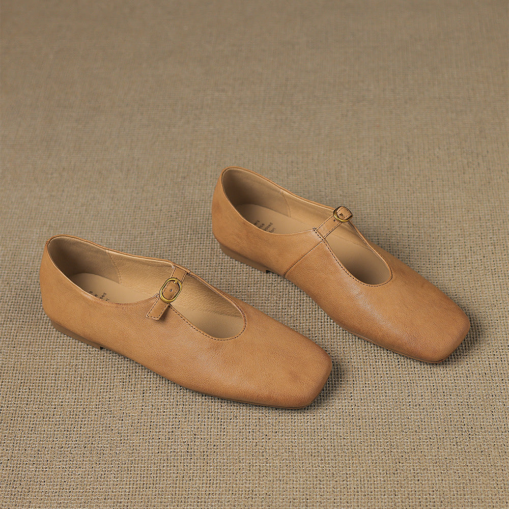 High-Vamp Mary Jane Flat