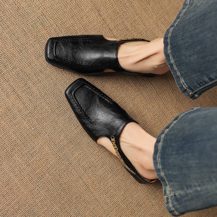 Genuine Leather Mules