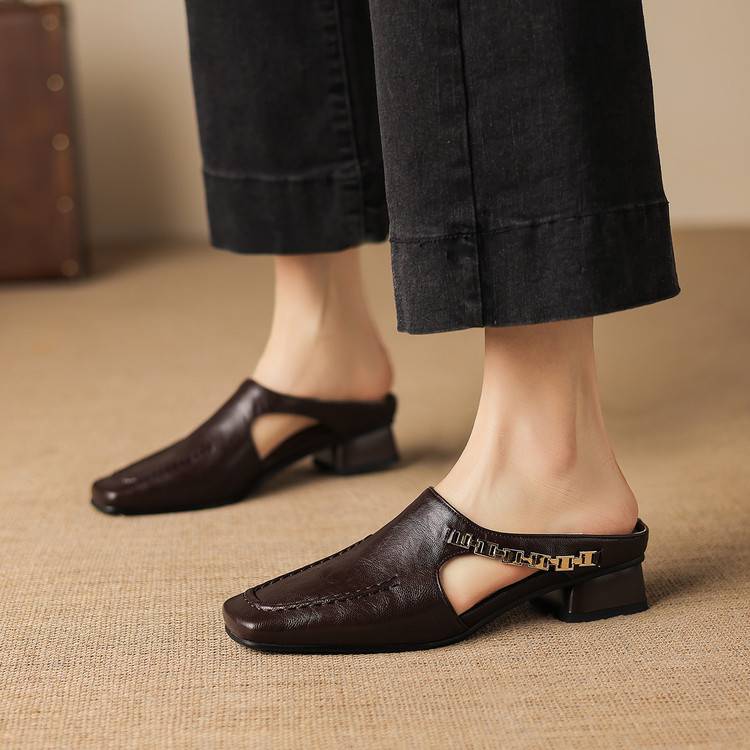 Genuine Leather Mules