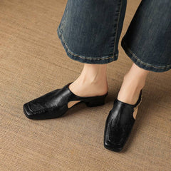 Genuine Leather Mules