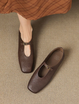 High-Vamp Mary Jane Flat