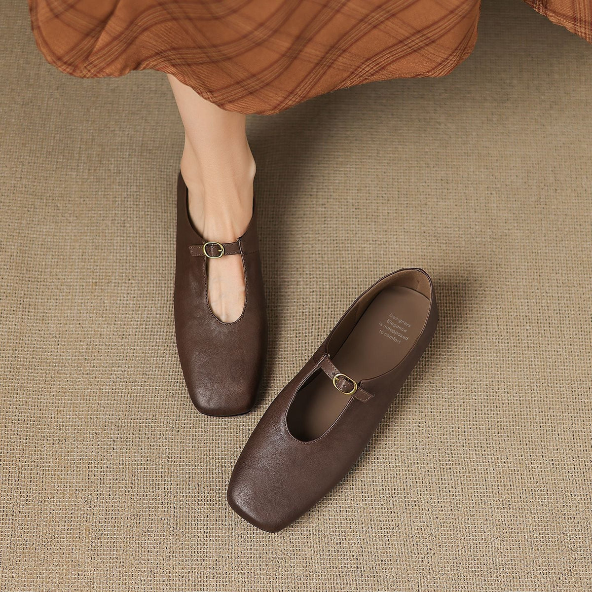 High-Vamp Mary Jane Flat