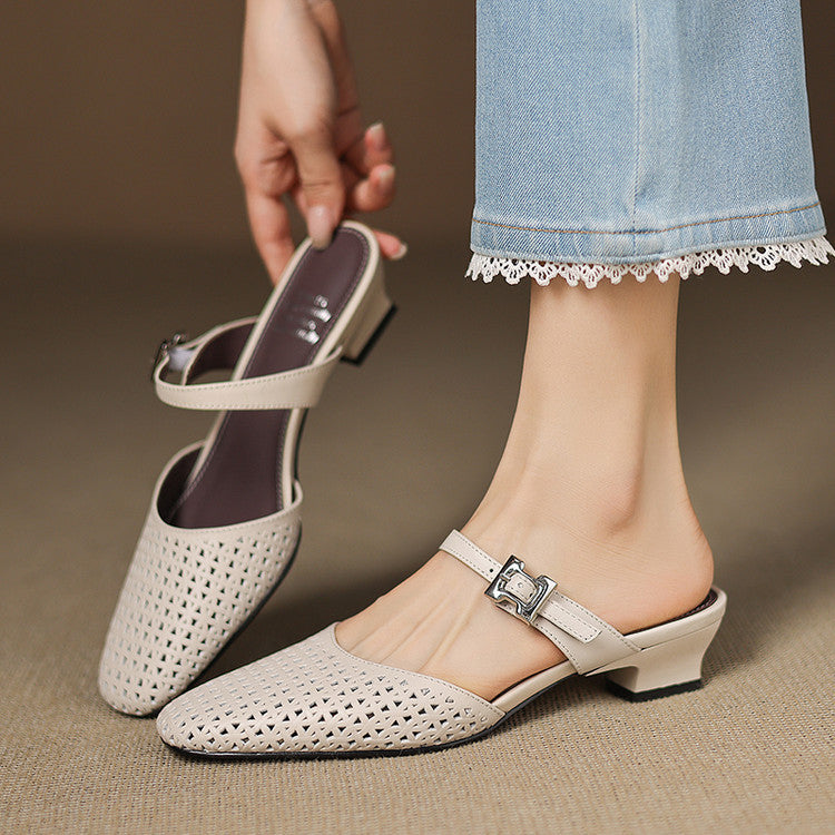 Genuine Leather Mules