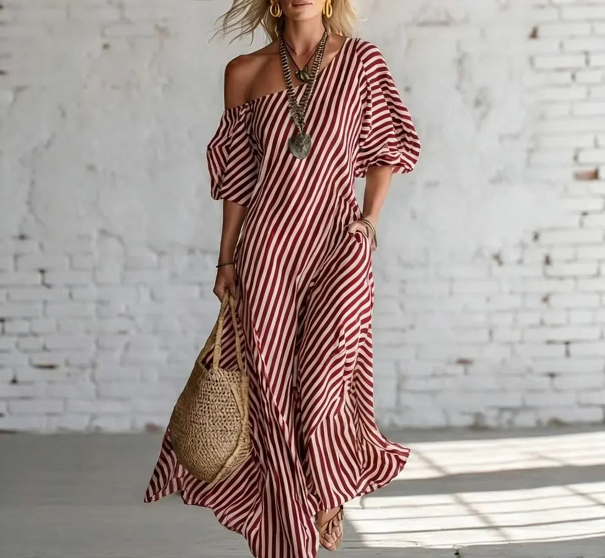 Alexia | Striped Maxi Dress