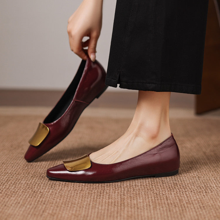 Genuine Leather Flats