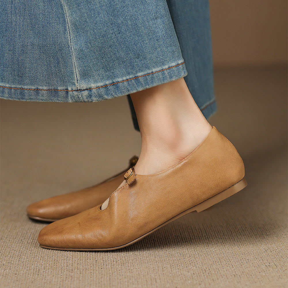 High-Vamp Mary Jane Flat