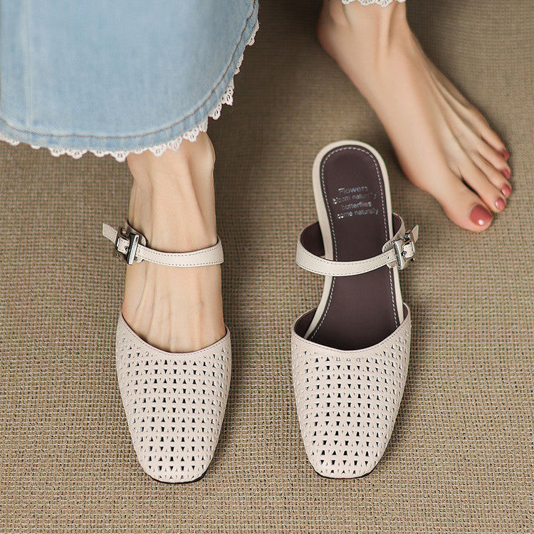 Genuine Leather Mules
