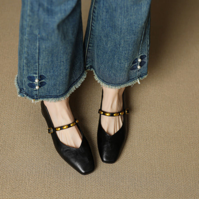 Genuine Leather Flats