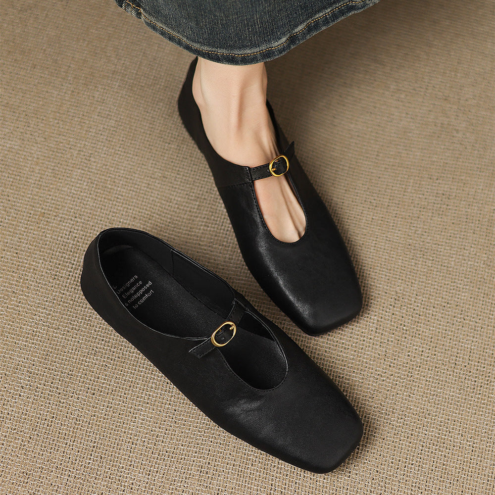 High-Vamp Mary Jane Flat