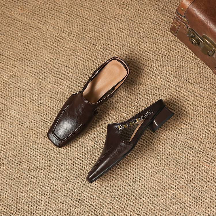 Genuine Leather Mules
