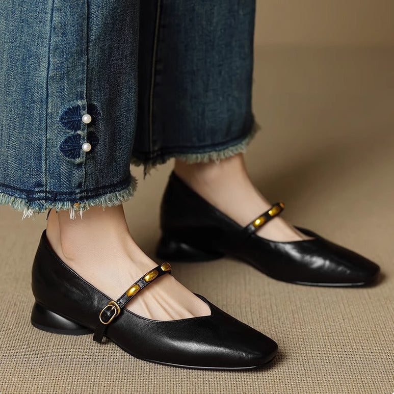 Genuine Leather Flats