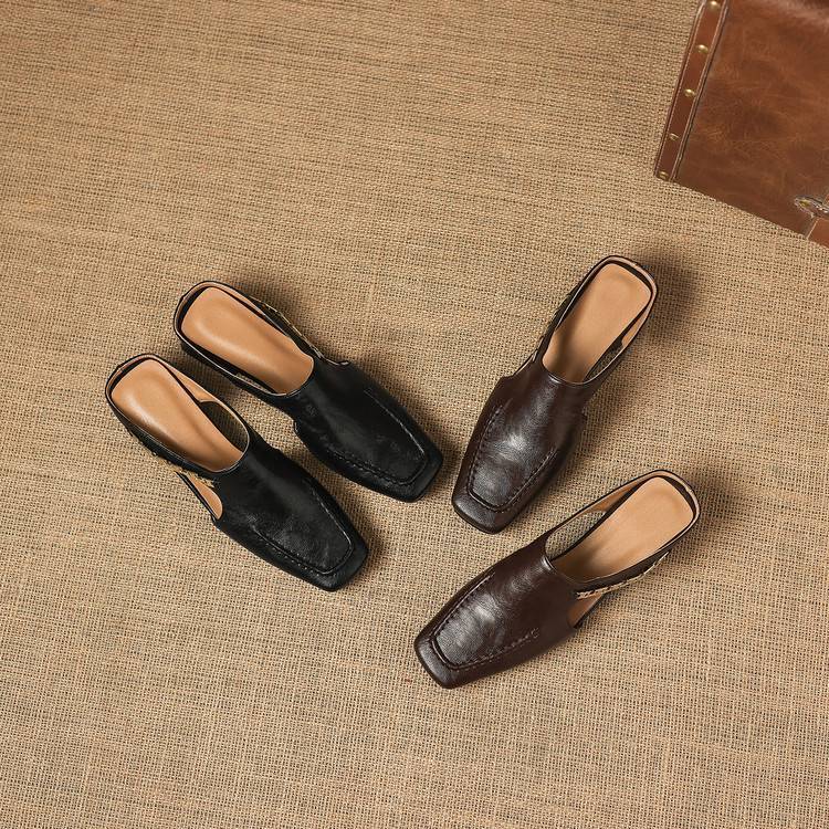 Genuine Leather Mules