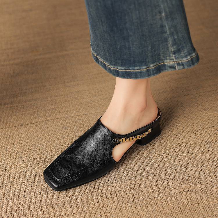 Genuine Leather Mules