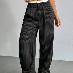 Laura | Elegant Striped High-Waist Pants