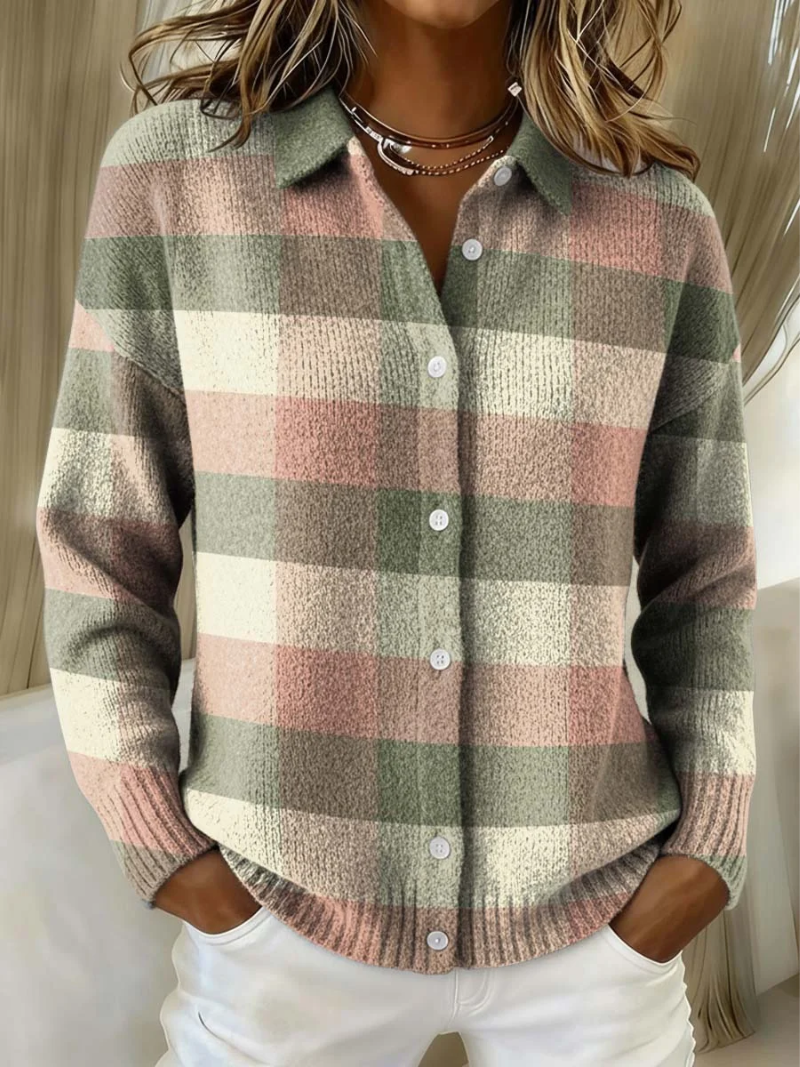 Pastel Plaid Cardigan
