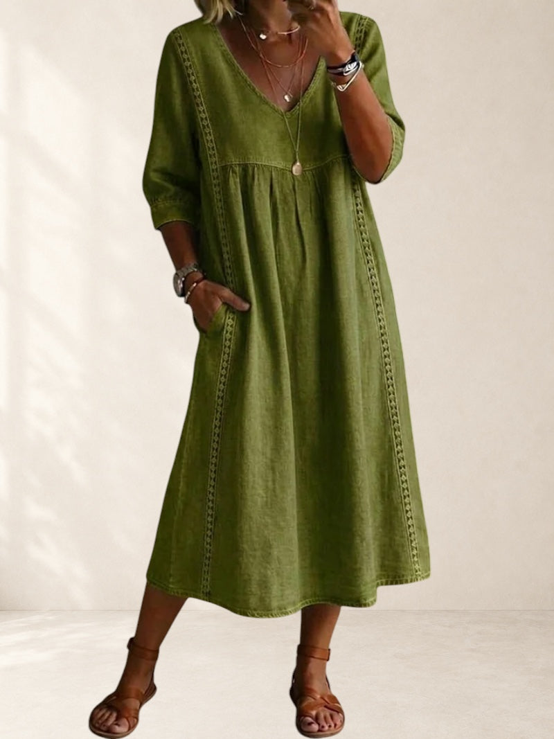 Relaxed Pocket Midi Dress