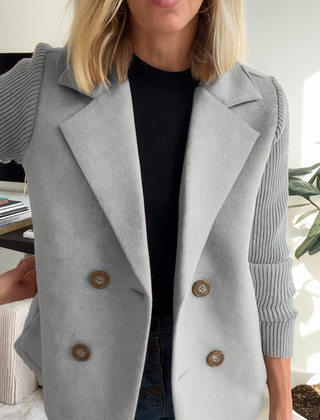Olive | Soft Knit Button-Front Blazer