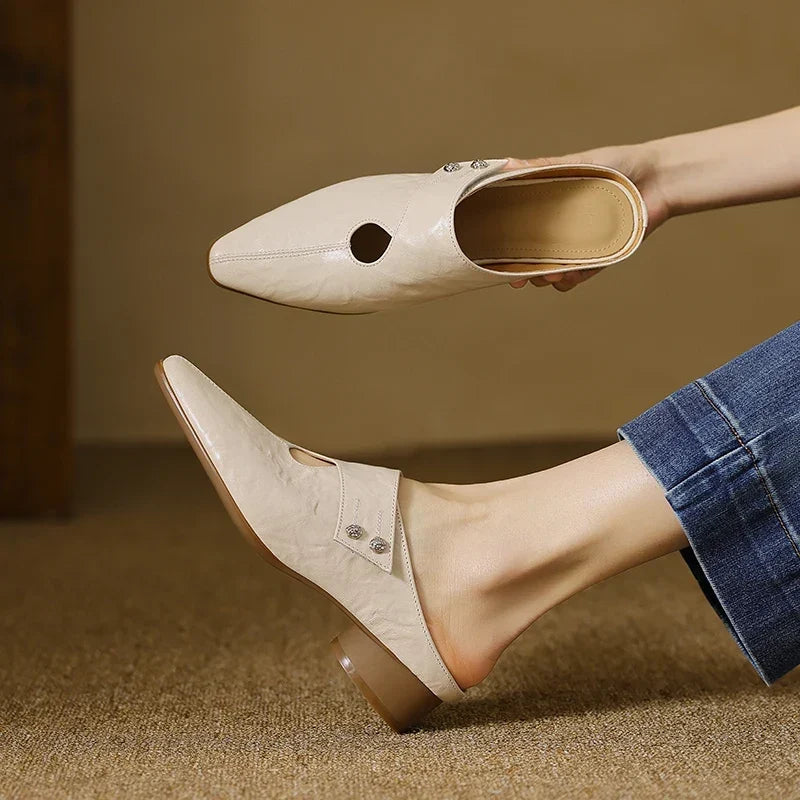 Genuine Leather Mules