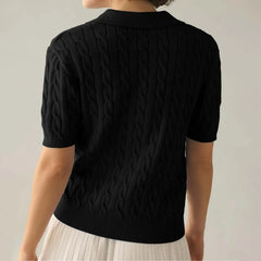 Cable Knit Polo