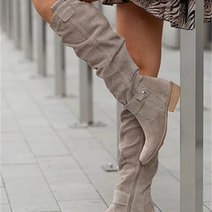 Vintage Suede Knee-High Boots