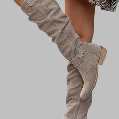 Vintage Suede Knee-High Boots