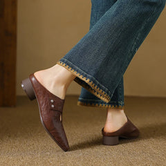 Genuine Leather Mules