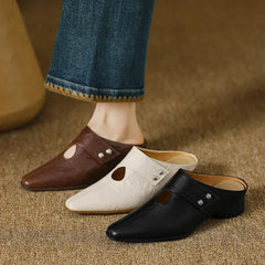 Genuine Leather Mules