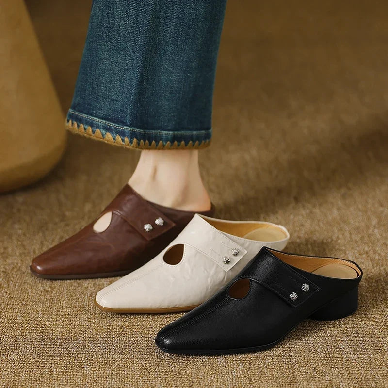 Genuine Leather Mules