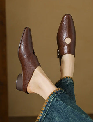 Genuine Leather Mules
