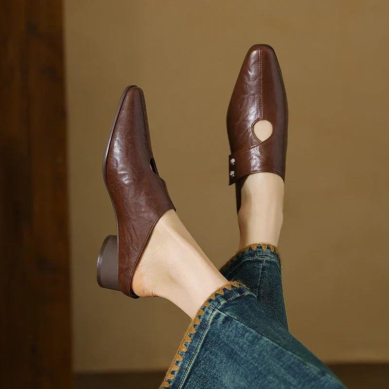 Genuine Leather Mules