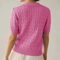Cable Knit Polo