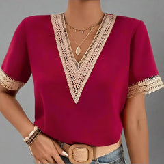 Lacefront V-Neck Tee