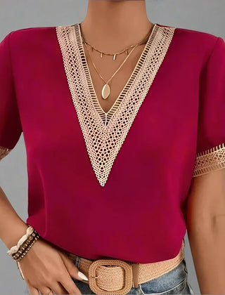 Lacefront V-Neck Tee
