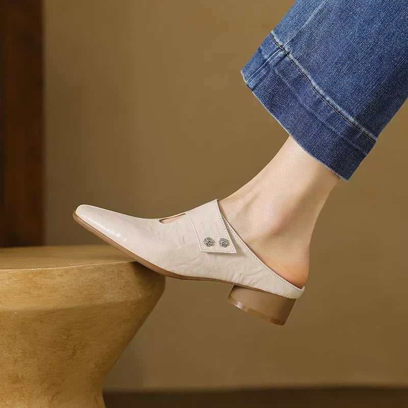 Genuine Leather Mules