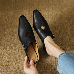 Genuine Leather Mules